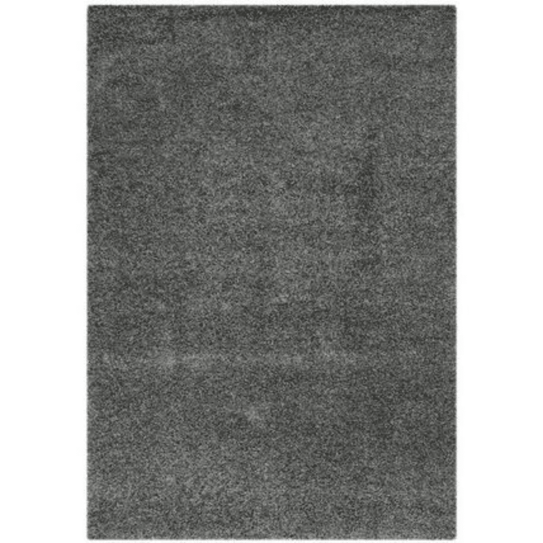 Grey Shag Rug with a soft, textured surface, shown from a top-down view against a plain background.